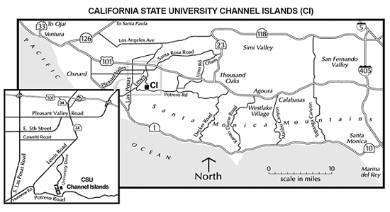 CSU Channel Islands driving directions map