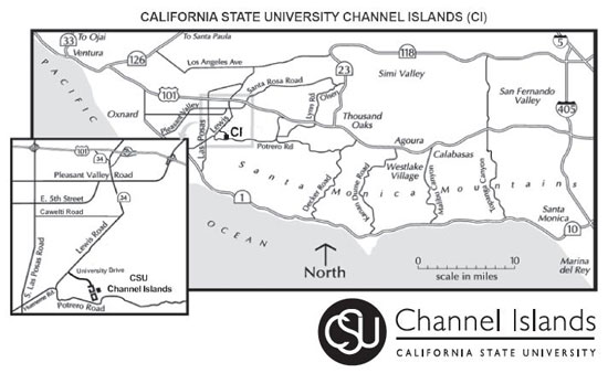 CSU Channel Islands driving directions map