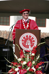Picture of President Rush at Graduation Ceremony
