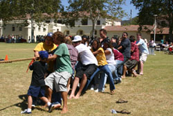 Tug of war in south quad