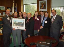 CSUCI President Richard Rush and past Assembly Member Fran Pavley join the delegation with alumni last spring
