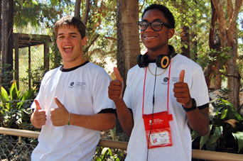 Photo of two EOP students enjoying an outting.