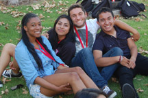 Photo of four smiling EOP students.