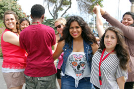Photo of students participating in an activity.