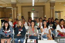Photo of EOP students ready for a presentation at CI.