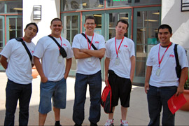 Photo of EOP students at CI's Town Center.