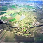 Aerial photo of campus facing North