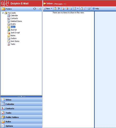Screenshot of Dolphin Email Inbox.