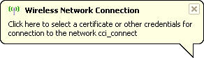 Image of the pop-up message that you must click on