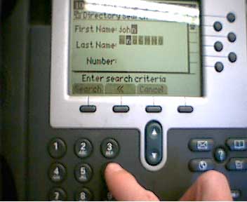 Search by typing in name characters using numeric keypad
