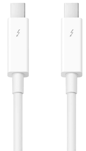 Thunderbolt to Thunderbolt cable. 