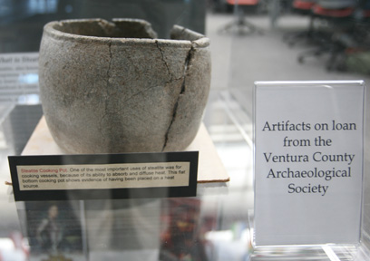 Artifact on display in Broome Library
