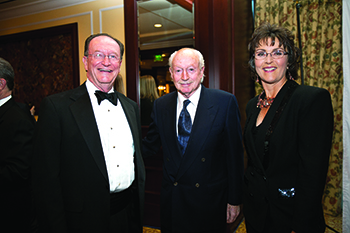 President Rush, John Notter, and Provost Gayle Hutchinson 