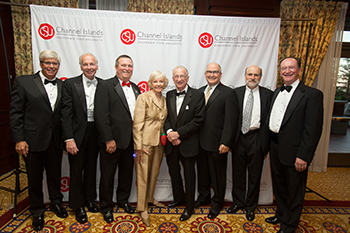 From left: George Leis, Bill Kearney, Steve Blois, Linda Dullam, Honorable Robert J. Lagomarsino, Mark Lisagor, Wayne Davey, and President Rush
