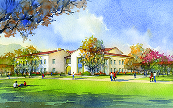 Architectural rendering of Sierra Hall courtesy of CO Architects