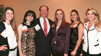 President Rush with B&TP Scholarship recipients