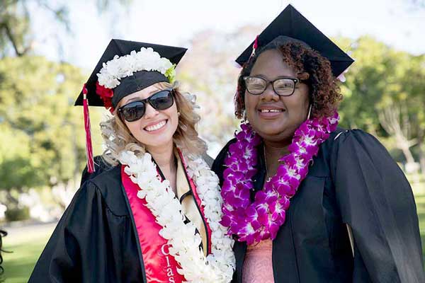 Commencement brings smiles to graduating students.