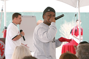 chris powell and jeffery alexander welcome new students with a channel islands rap