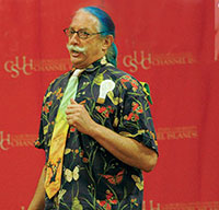 patch adams speaking while on campus at csuci