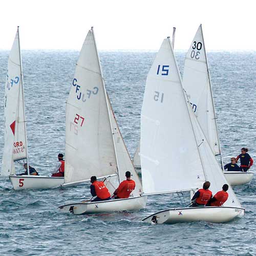 the sailing club sets sail in local waters