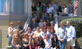 All teachers who took part in the Steinbeck Institute group together