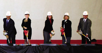 CSUCI Faculty and Community members in groundbreaking ceramony