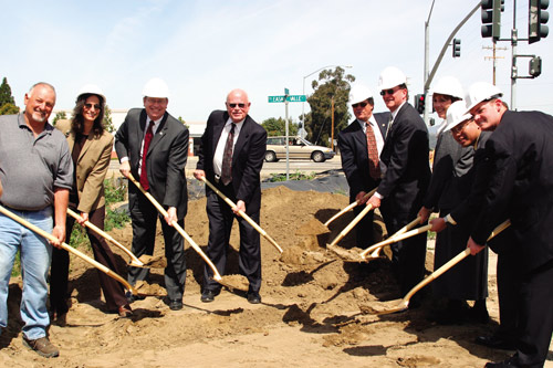 President Rush and local officials break ground for lewis road widening 