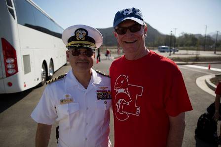 Captain Larry Vasquez, U.S. Navy & CI President Dr. Rush