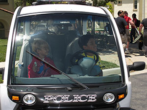 Kids in police Gam