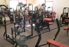 Weight lifting equipment in the Recreation Center.