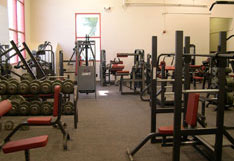 Workout equipment in the Recreation Center.