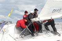 austin dias and three crew members sailing