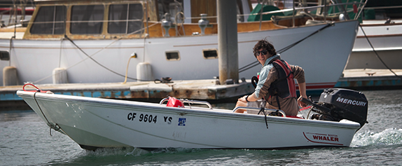 image of instructor on boat