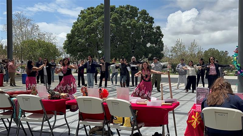 aapia dance event in front of Broome Library