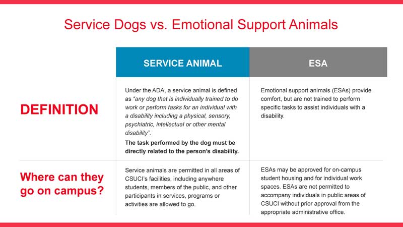 trained emotional support animal