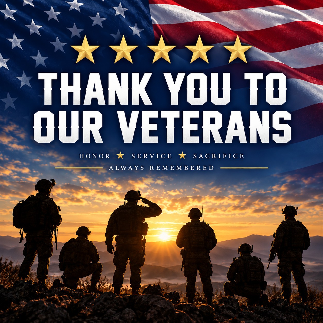 Thank you veterans image