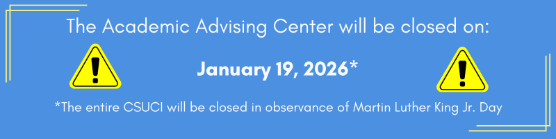 Advising Closed Banner January 19, 2026
