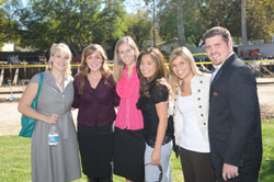 Students posing at New Student Union Breaks Ground