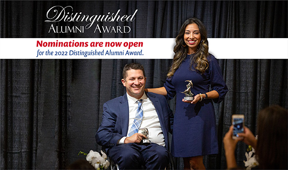 Nominations are now open for the 2022 distinguished alumni award