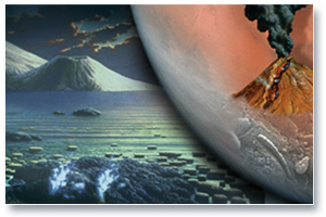 What ancient earth might have looked like next to ancient mars with potential life on it