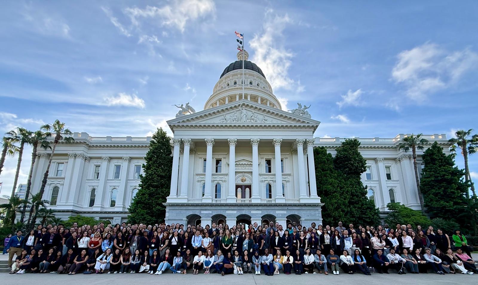 students and faculty from across all csu in sacramento for the health policy conference 