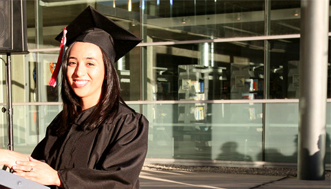 Student at Honors Convocation