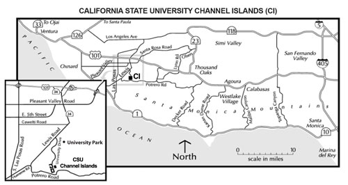 Map of the major highways leading to CIPark