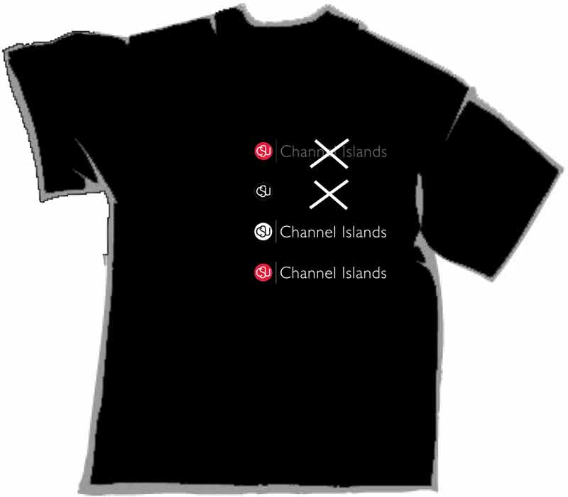Black shirt with logo examples