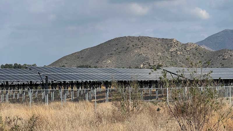 Front view of the solar plant at CSUCI