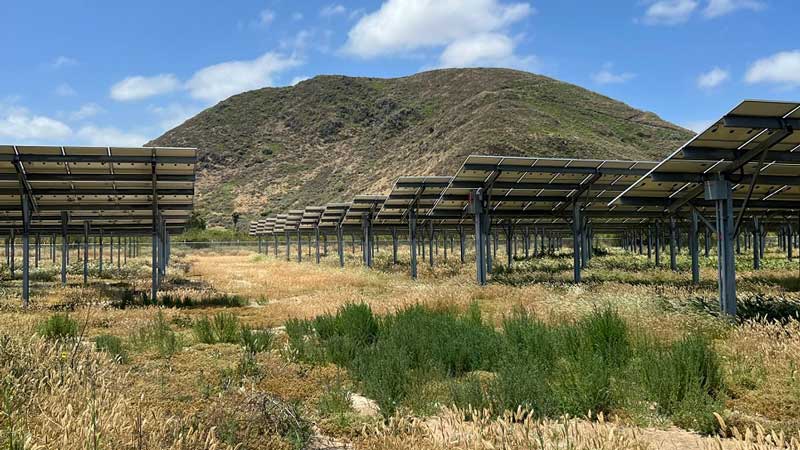 Back view of the solar plant at CSUCI