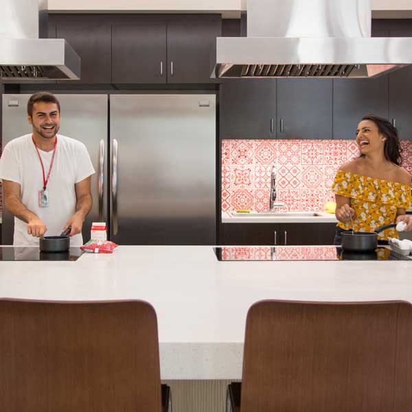 Santa Rosa Village Community Kitchen Seating & Cooking area