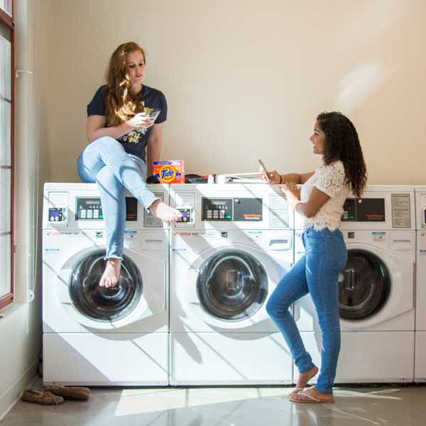 Santa Rosa Laundry Room with students