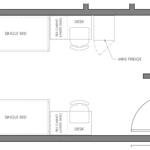 Santa Rosa Double Bedroom Layout