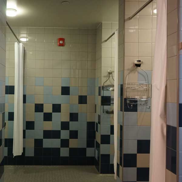 Bathroom Facing 3 Showers